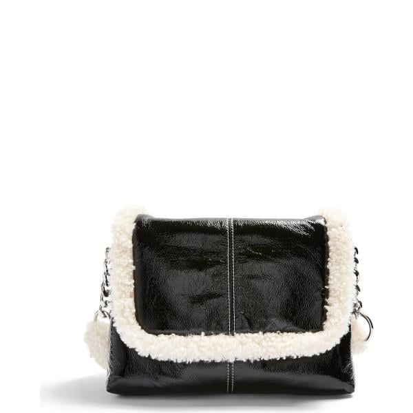 Borsa a spalla taglia media in pelle sintetica Topshop