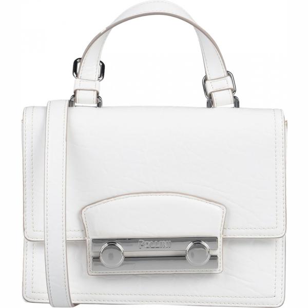 borsa a tracolla Pollini bianco tinta unita