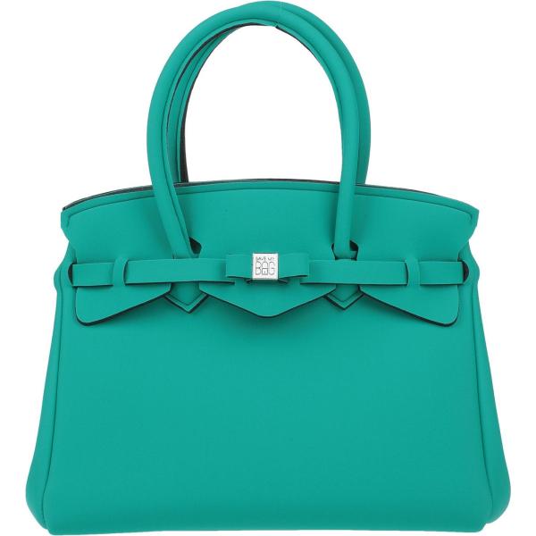 borse a mano Save My Bag verde tinta unita