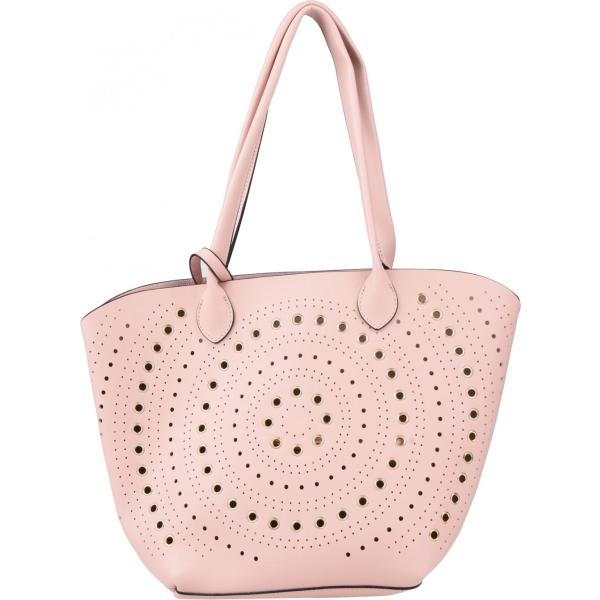borsa a mano Olga Berg rosa tinta unita