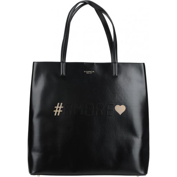 borsa a mano Tosca Blu nero tinta unita