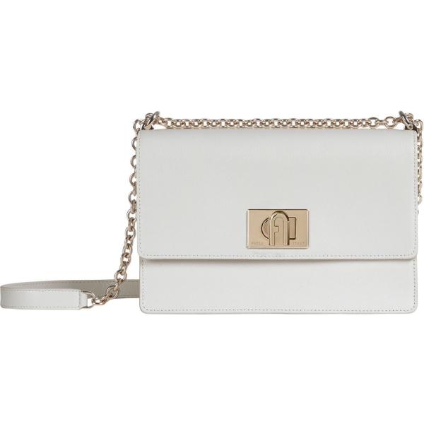 borsa a tracolla Furla bianco tinta unita