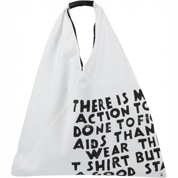 borse a mano Mm6 Maison Margiela bianco con stampe