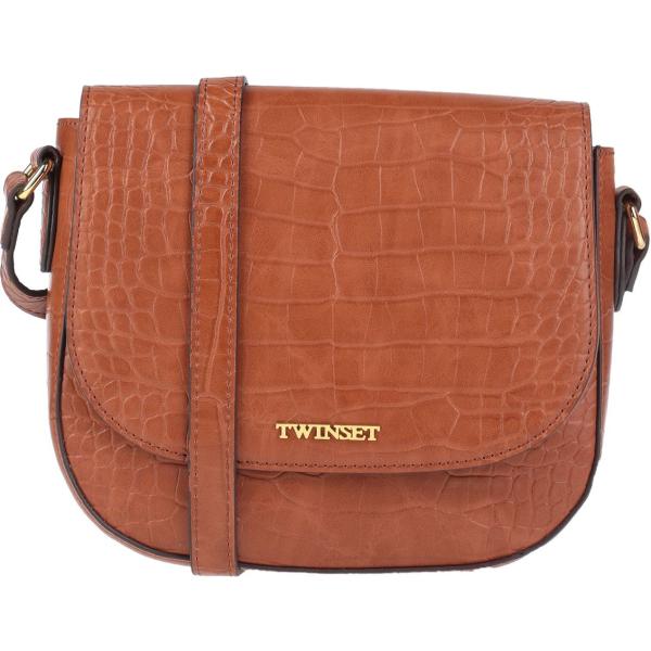 borse a spalla Twinset marrone animalier