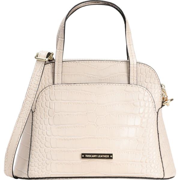 borse a tracolla Tuscany Leather rosa con stampe