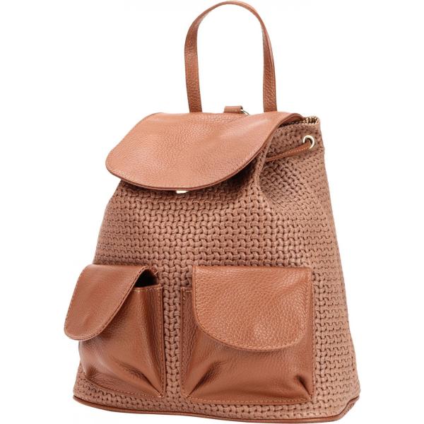 zaino Tuscany Leather marrone tinta unita