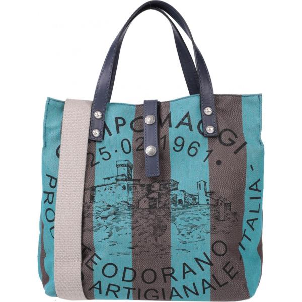 borsa a mano Campomaggi blu con stampe