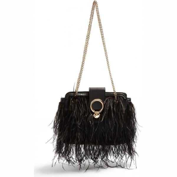 borsa a tracolla Topshop nero tinta unita