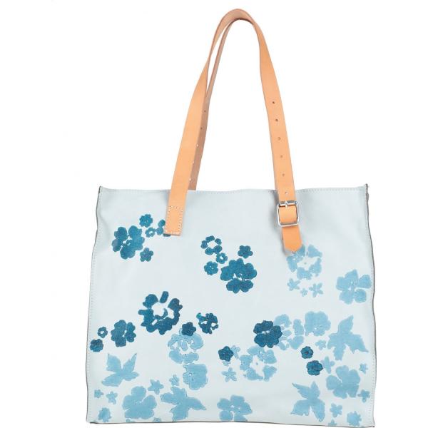 borse a mano Caterina Lucchi blu con stampe