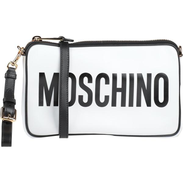 borse a mano Moschino bianco tinta unita