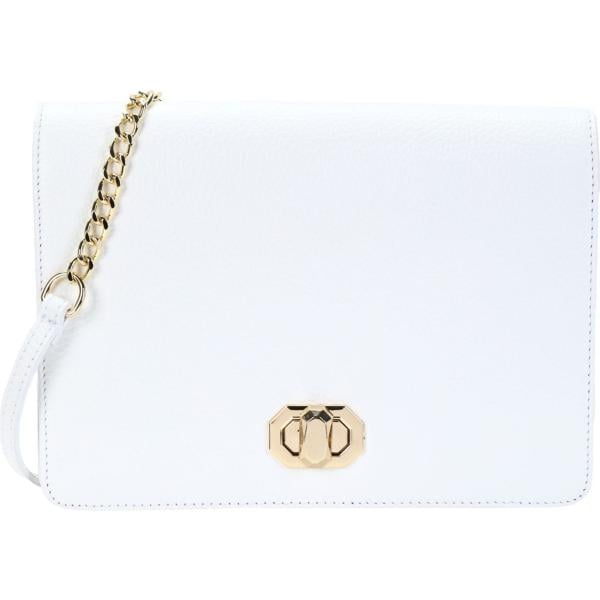borse a tracolla Tuscany Leather bianco tinta unita