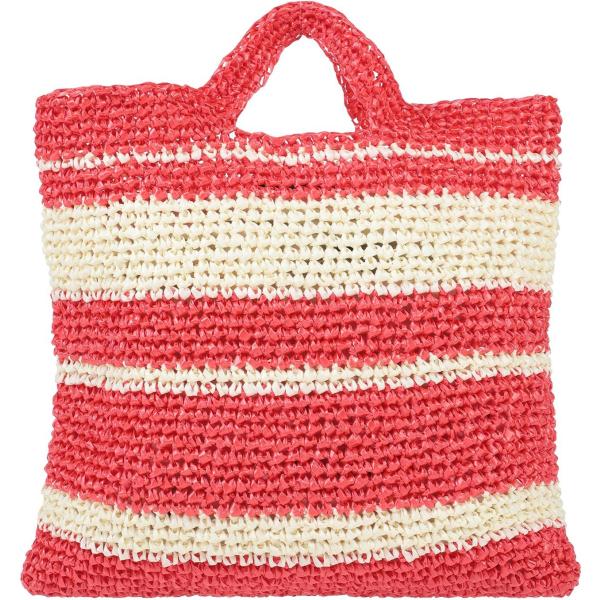 borsa a mano Baci Rubati rosso a righe