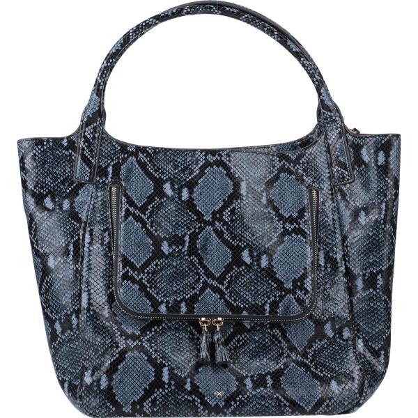 borse a mano Anya Hindmarch blu animalier