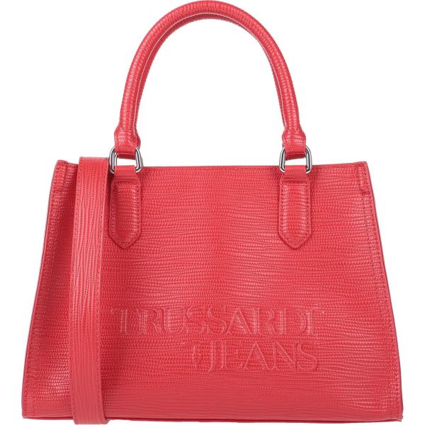 borse a mano Trussardi Jeans rosso tinta unita