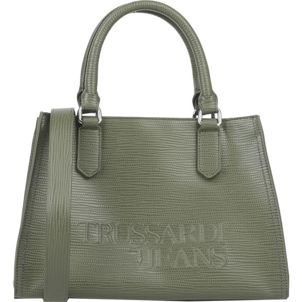 borse a mano Trussardi Jeans verde tinta unita