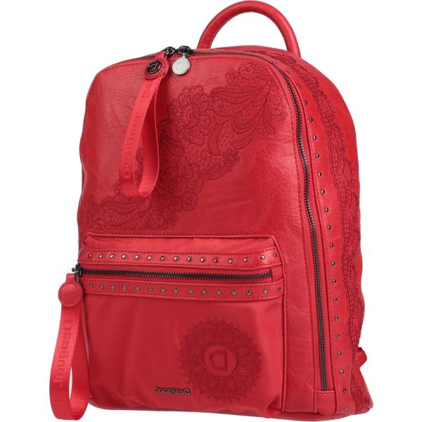 zaini Desigual rosso tinta unita
