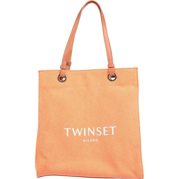 borse a mano Twinset arancione con stampe