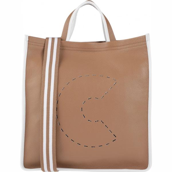 borsa a mano Coccinelle marrone tinta unita