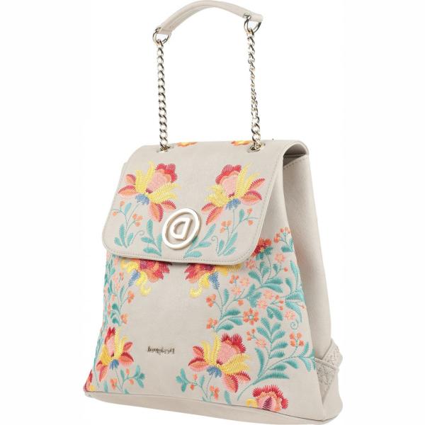 zaini Desigual bianco a fiori