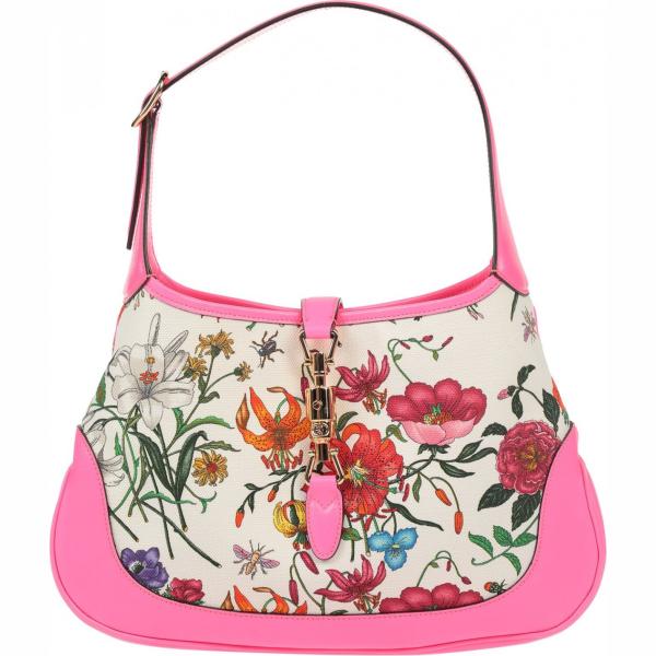 borse a mano Gucci bianco a fiori