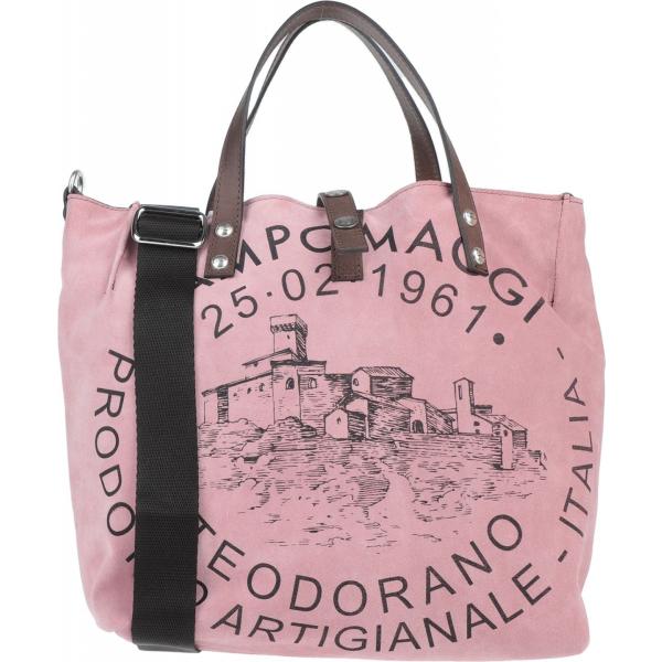 borse a mano Campomaggi rosa con stampe