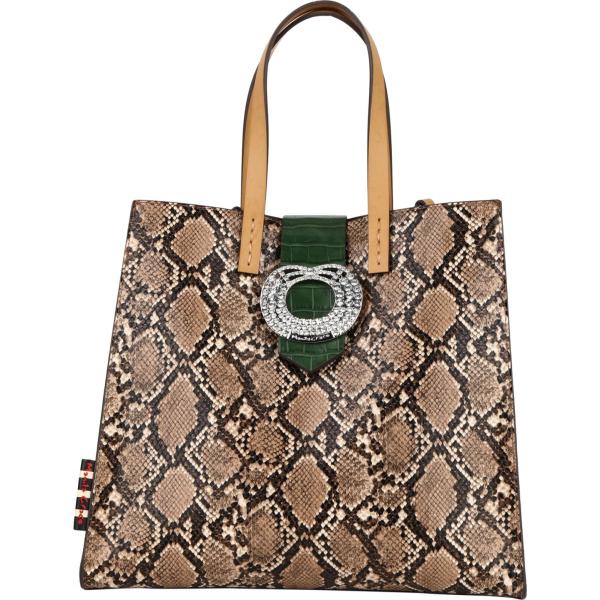 borse a mano Manila Grace marrone animalier