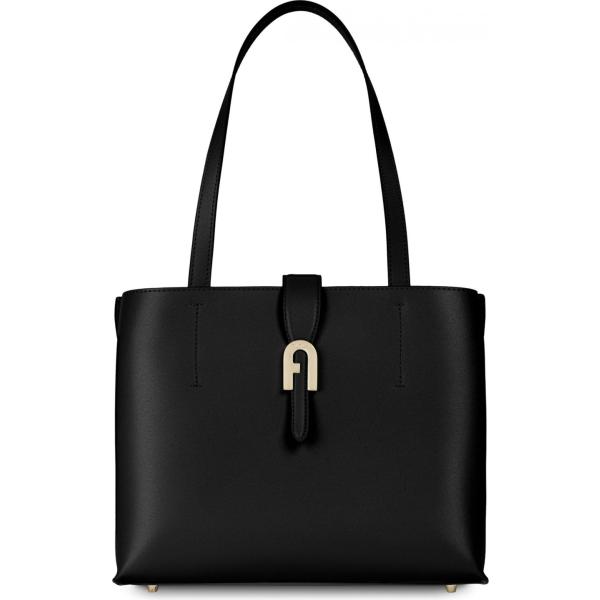 borse a mano Furla nero tinta unita