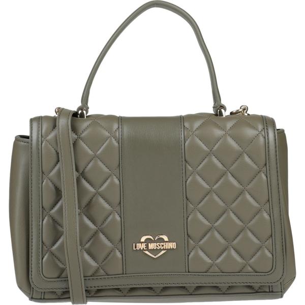 borse a mano Love Moschino verde tinta unita