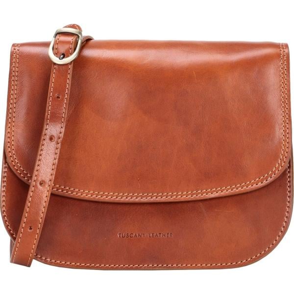 borse a tracolla Tuscany Leather marrone tinta unita