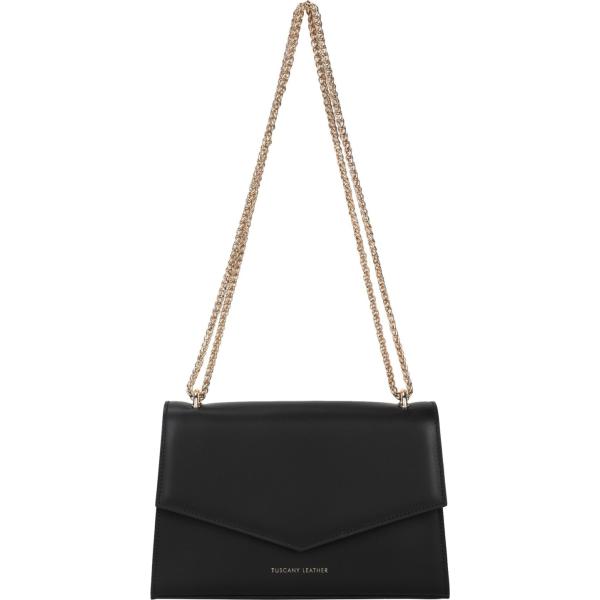 borse a tracolla Tuscany Leather nero tinta unita