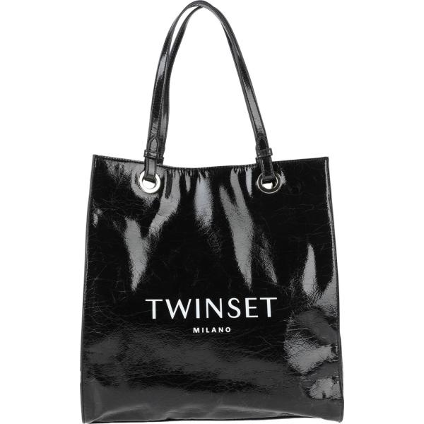 borse a spalla Twinset nero con stampe