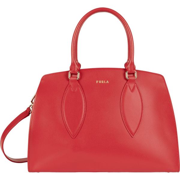 borse a mano Furla rosso tinta unita