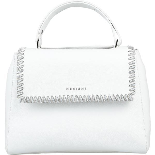 borse a mano Orciani bianco tinta unita