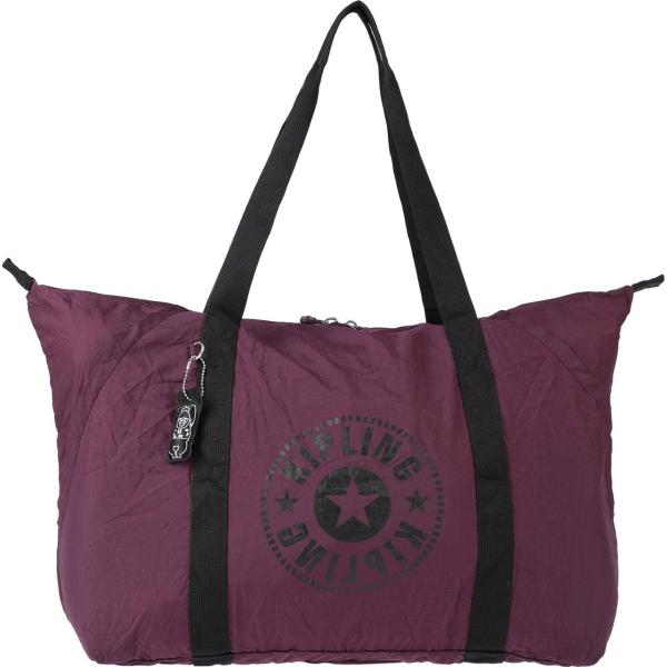 borse a mano Kipling viola con stampe