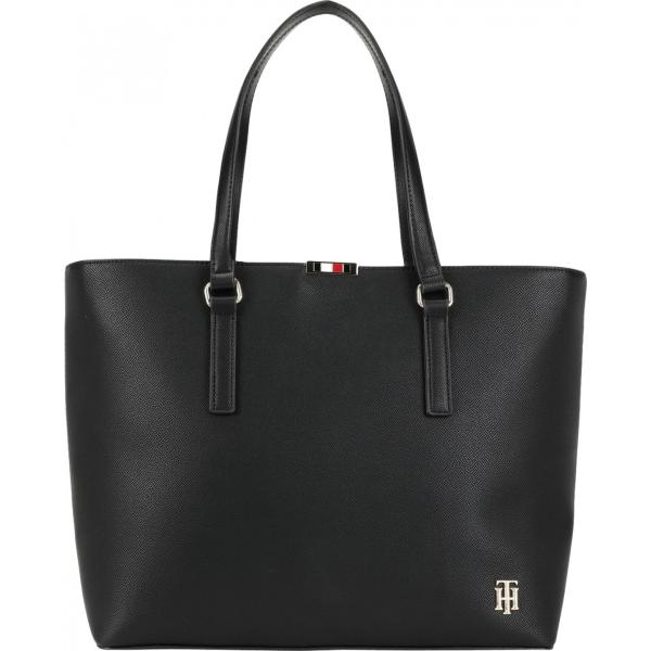 borse a mano Tommy Hilfiger nero tinta unita