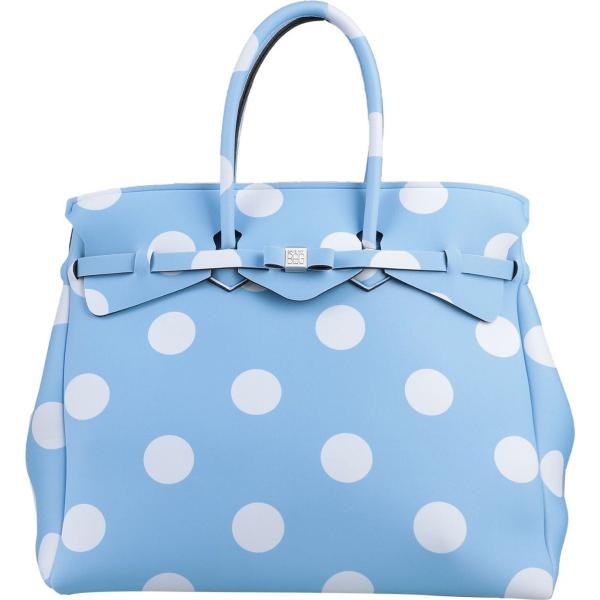 borse a mano Save My Bag blu a pois