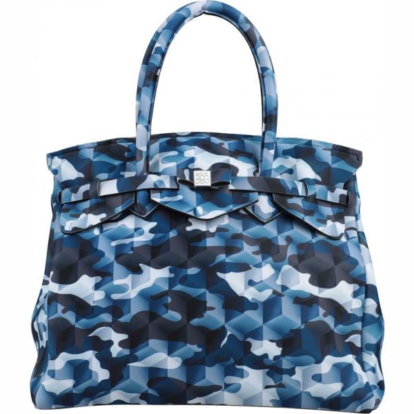 borse a mano Save My Bag blu military