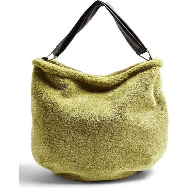 borse a spalla Topshop verde tinta unita