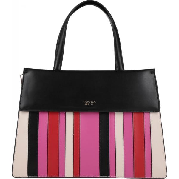 borse a mano Tosca Blu multicolore a righe