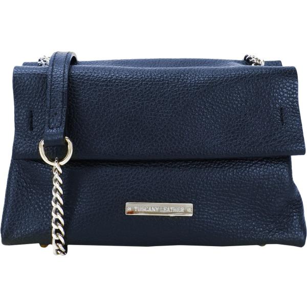 borse a tracolla Tuscany Leather blu tinta unita
