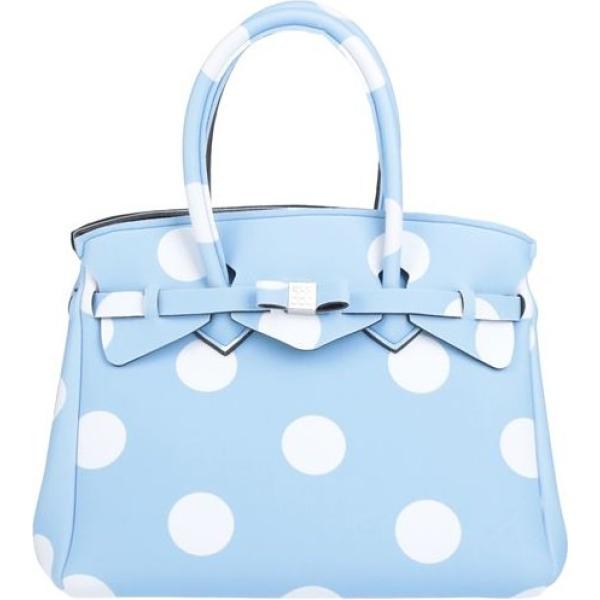 borse a mano Save My Bag blu a pois