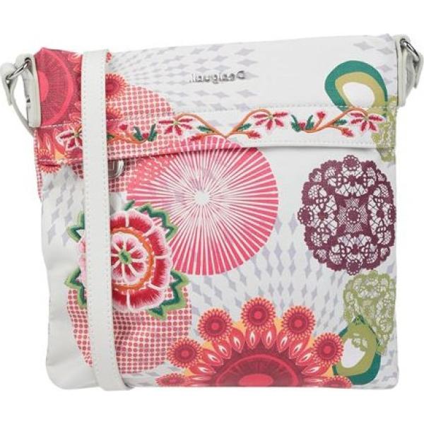 borse a tracolla Desigual bianco geometrica
