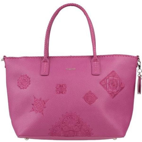 borse a mano Desigual rosa tinta unita
