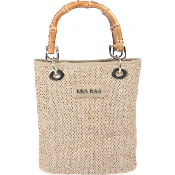 borse a mano Mia Bag marrone tinta unita