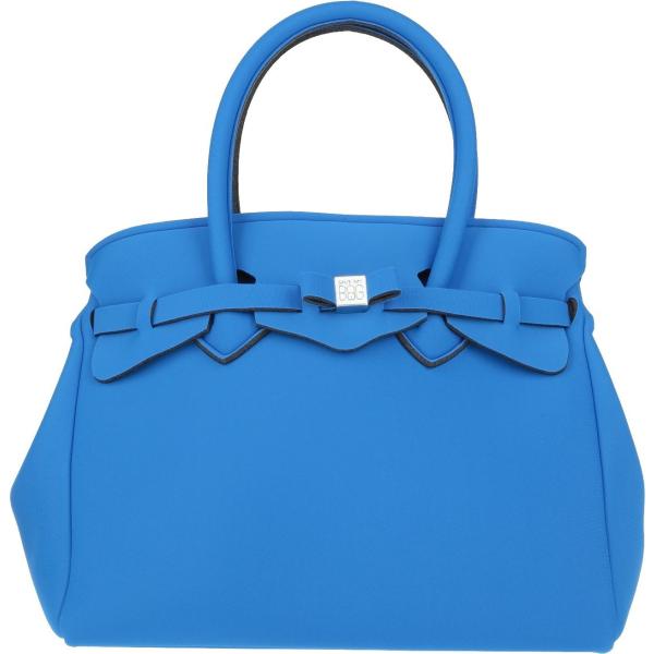 borse a mano Save My Bag blu tinta unita