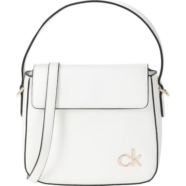 borse a mano Calvin Klein bianco tinta unita