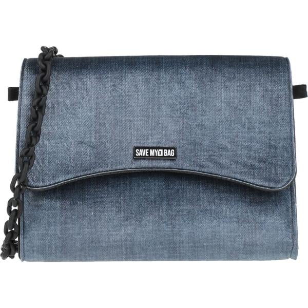 borse a tracolla Save My Bag blu tinta unita