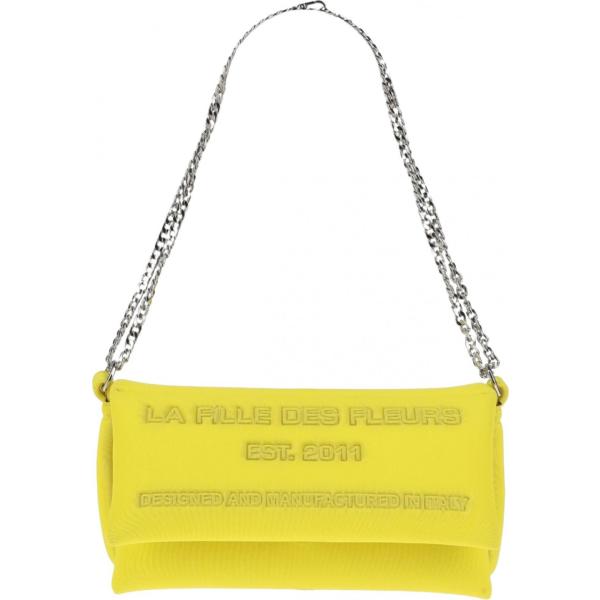 borse a spalla LA FILLE des FLEURS giallo tinta unita