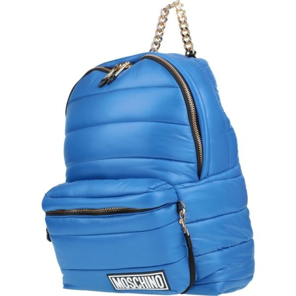 zaini Moschino blu tinta unita