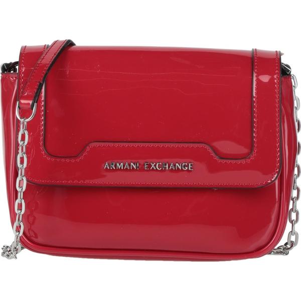 borse a tracolla Armani Exchange rosso tinta unita